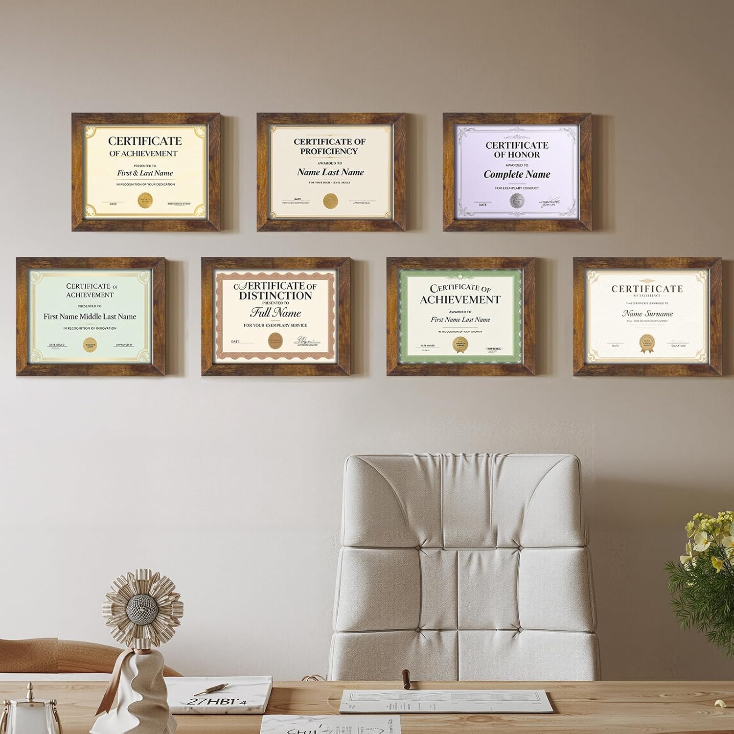 Certifications wall at Dental Hub - Dental clinic :Dental Implant , Root Canal, Braces, Dentist in Bhandup